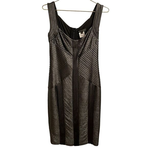 Tadashi Shoji Metallic Bronze Collection Bandage Cocktail Dress Size Small - Picture 1 of 11